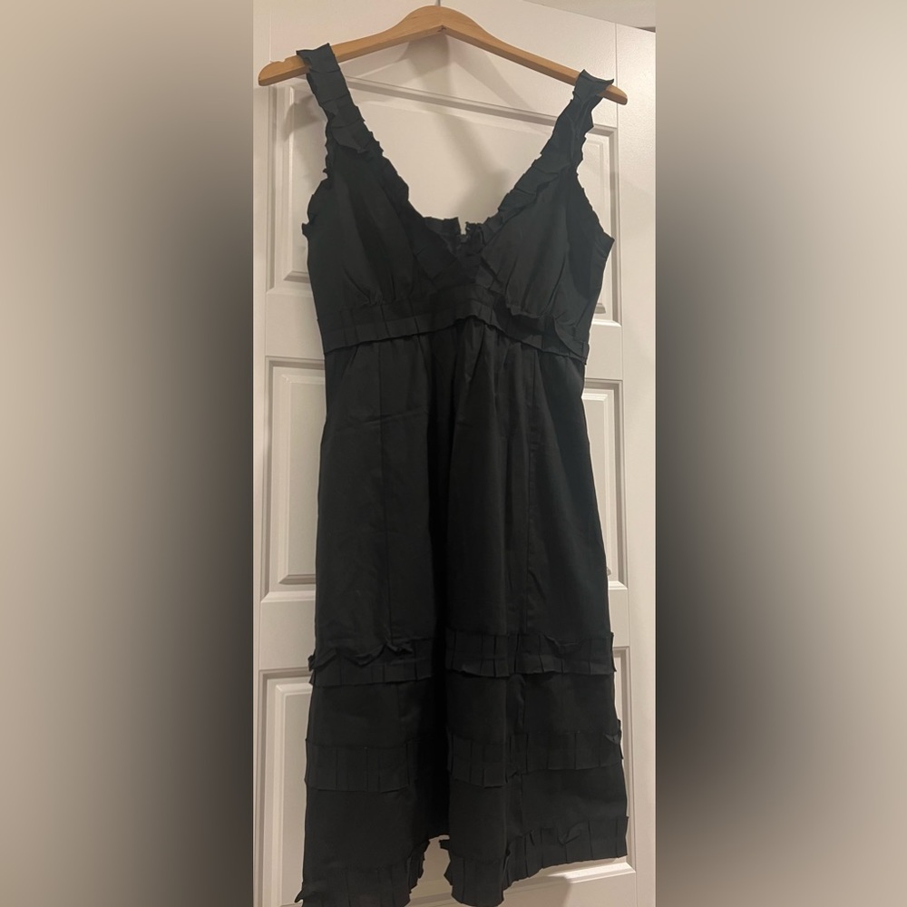 Anthropologie x Left of Center Pleated Ribbon Strapless Dress